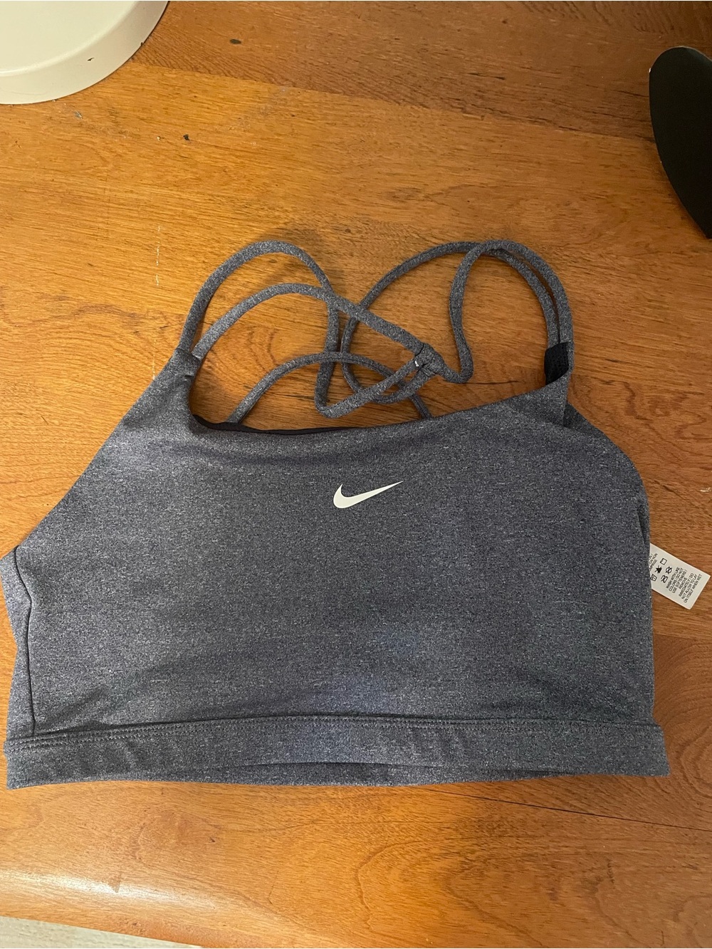 Nike Women's Strappy Sports Bra — Heather Blue Large